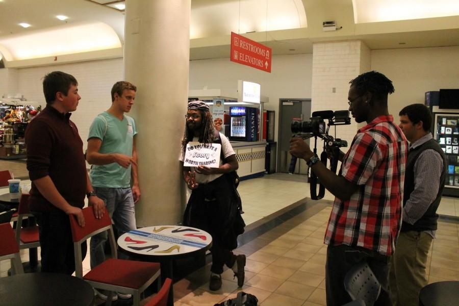 KPTV students Zach Taylor and Ian Russell get interviewed by fellow video-enthusiasts in theD.C.  Union Station train and subway stop. 