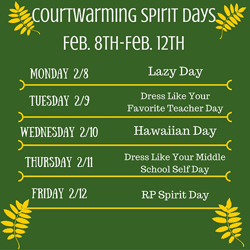 Courtwarming Spirit Days announced for Feb. 8-Feb. 12 – Ray-Pec NOW